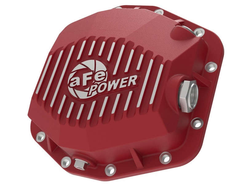 aFe Power Pro Series Rear Differential Cover Red w/ Machined Fins (18-24 Jeep Wrangler JL | L4 2.0L | V6 3.6L)