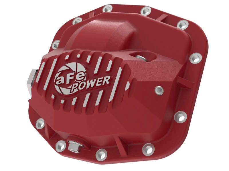 aFe Power Pro Series Front Differential Cover Red w/ Machined Fins (18-23 Jeep Wrangler JL | L4 2.0L | V6 3.6L)