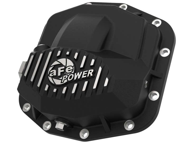 aFe Power Pro Series Front Differential Cover Black w/ Machined Fins (18-24 Jeep Wrangler JL/20-23 Gladiator JT | L4 2.0L | V6 3.0L | V6 3.6L)