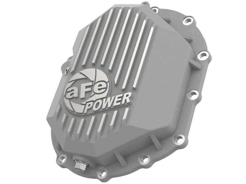 aFe Power Street Series Front Differential Cover Raw w/Machined Fins (11-18 GMC/Chevrolet 2500 HD/3500 HD | V8 6.0L/6.6L)