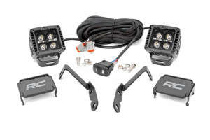 Rough Country LED Ditch Light Kit W/ White DRL (07-14 Chevrolet/GMC 1500/2500)