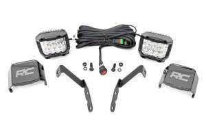 Rough Country LED Ditch Light Kit W/ Amber DRL (07-14 Chevrolet/GMC 1500/2500)