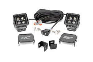 Rough Country Ditch Light Kit Black Series W/ White DRL (22-23 Toyota Tundra)