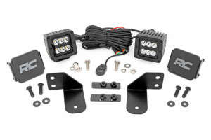 Rough Country LED Light | Rear Cage Mount | 2" Black Spot Pair | 13-22 Polaris Ranger 1000/XP 1000/XP 900