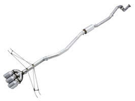 AWE Tuning Track Edition Exhaust | 3" Diameter | With Front Pipe | With Triple Chrome Silver Tips (17-20 Honda Civic Si)