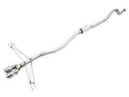 AWE Tuning Track Edition Exhaust | 3" Diameter | With Front Pipe | With Dual Chrome Silver Tips (17-20 Honda Civic Si)