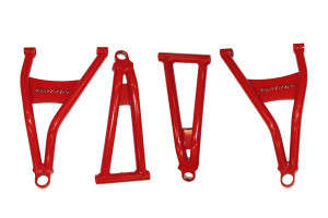 High Lifter Front Forward Upper & Lower Control Arms w/o Ball Joints | Red (17-21 Honda Pioneer 1000)