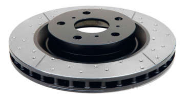 DBA Street Series Drilled/Slotted Single Rear Rotor (97-12 Chevrolet Corvette C5/C6 | 5 Lugs)