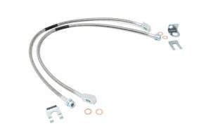 Rough Country Brake Lines | Stainless | FR | 4-6" Lift | 84-01 Jeep Cherokee XJ/97-06 Wrangler TJ 