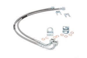 Rough Country Brake Lines | Stainless | Front | 4-6 Inch Lift | 07-18 Jeep Wrangler JK