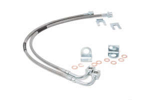 Rough Country Brake Lines | Stainless | Rear | 4-6 Inch Lift | 07-18 Jeep Wrangler JK