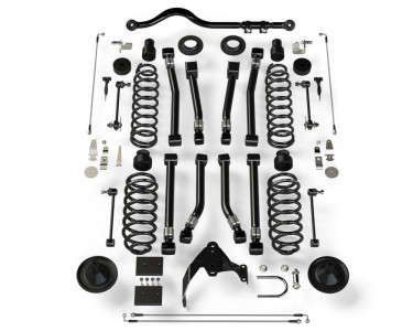 Teraflex 4" Lift Suspension System w/ 8 Alpine Flexarms & Track Bar | No Shocks (07-18 Jeep Wrangler JKU | 4 Door)