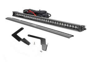 Rough Country LED Light | Lower Grille Mount | 30" Black Single Row | White DRL