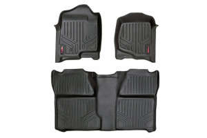 Rough Country Floor Mats | Front and Rear | Crew Cab | 07-14 Chevy/GMC Silverado/Sierra 1500/2500HD