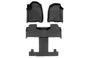Rough Country Floor Mats | Front and Rear | Front/Rear Bucket | 21-23 Chevy/GMC Tahoe/Yukon 
