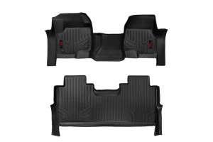 Rough Country Floor Mats | Front and Rear | FR Bench | 17-22 Ford F-250/350 Super Duty