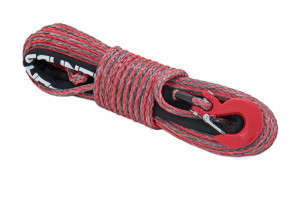 Rough Country Synthetic Rope | 3/8 Inch | 85 Ft | Red/Gray