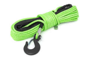 Rough Country Synthetic Rope | 1/4 Inch | 50 Ft | Lime Green