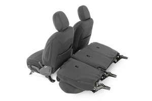 Rough Country Seat Covers | Front and Rear w/ Armrest (18-24 Jeep Wrangler JL | 4WD | 4 Door)
