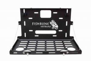 Fishbone Offroad Black Tailgate Table | 07-18 Jeep Wrangler JK