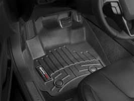 WeatherTech Black FloorLiner DigitalFit for Front Row w / Two Retention Knobs On The Drivers Side | 10-19 Ford Taurus / 09-15 Lincoln MKS