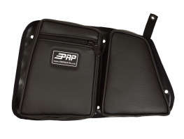 PRP Black Rear Door Bag with Knee Pad Driver Side | 14-22 Polaris RZR XP4 1000/16-21 XP4 Turbo/19-21 XP4 Turbo S