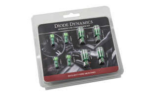 Diode Dynamics Interior LED Conversion Kit Stage 1 Green | 15-17 Ford Mustang