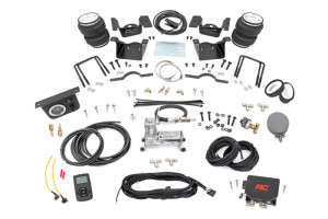 Rough Country Air Spring Kit w/compressor | Wireless Controller | 0-7.5" Lift | 11-19 Chevy Silverado/GMC Sierra 2500HD/3500HD
