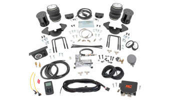 Rough Country Air Spring Kit w/compressor | Wireless Controller | 4-6" Lift Kit (19-25 Chevy Silverado/GMC Sierra 1500)