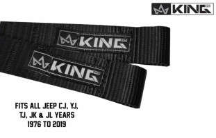 Overland Vehicle Systems King Heavy Duty Adjustable Door Straps (80-19 Jeep Wrangler YJ/TJ/JK/JL/80-83 CJ 5/80-86 7 | 4WD)