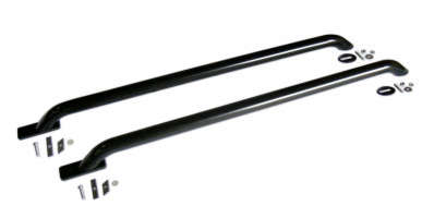 Go Rhino Truck Bed Rails With Rear Base Plates | Black Powdercoat | 48" Long | Universal | Multi-Fit