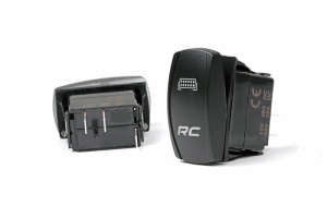 Rough Country Rocker Switch | 2x1 with Logo | Blue Back Light