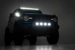 Rough Country LED Light Kit | Upper Windshield | 40" Spectrum Single Row (21-24 Ford Bronco)