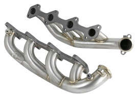 aFe Power Twisted Steel 304 Stainless Headers | 1-3/4in To 2in (03-07 Ford F-250 Super Duty/F-350 Super Duty | V8 | 6.0L | Diesel)