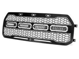 aFe Power Scorpion Complete Replacement Grille Tread Design Black w/ LED Lights (17-20 Ford F-150 Raptor | V6 | 3.5L | Gas)