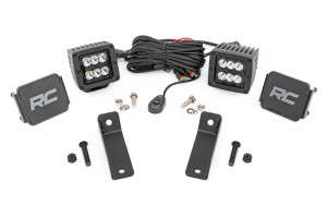 Rough Country LED Light | Rear Mount | 2" Black Pair | Spot (18-24 Can-Am Maverick Models)