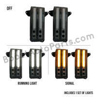 Boost Auto Tow Mirror Marker Lights | Clear Lens Sequential Switchback with Spot Light (19-24 GMC Sierra 1500/2500 HD/3500 HD/Chevy Silverado 1500/2500 HD/3500 HD)