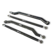 DRT Motorsports Billet Aluminum High Clearance Radius Rod Set | Black (2024 Polaris RZR XP 1000/4 | 64")
