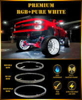 Adrenaline Offroad Double Row Premium RGB+W Wheel Lights | 17" Diameter