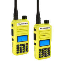 Rugged Radios 2-Pack Rugged Gmr2 Plus Gmrs and Frs Two Way Handheld Radios | High Visibility Safety Yellow
