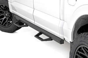 Rough Country SRL2 Adj Aluminum Step(15-24 Ford F-150/Lightning/F-250/F-350/Raptor | Crew Cab)