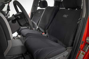 Rough Country Seat Covers | FR & RR | With Bucket Seats | Without Rear Armrest