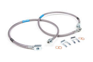 BDS Suspension Front Brake Line Set | Stainless Steel | Fits 6" Lift (88-98 Chevy/GMC K1500/2500/92-98 Yukon/95-98 Tahoe)
