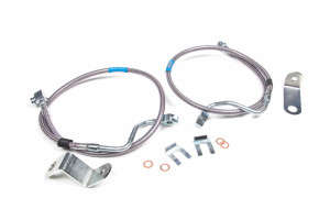 BDS Suspension Front Brake Line Set | Stainless Steel | Fits 6-8" Lift (05-07 Ford F-250/350 Super Duty | 4WD)