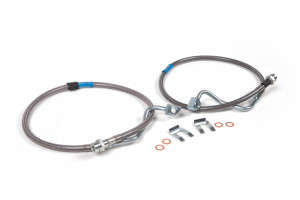 BDS Suspension Front Brake Line Set | Stainless Steel | Fits 6-8" Lift (08-10 Ford F-250/350 Super Duty | 4WD)