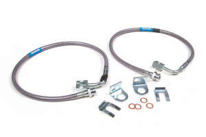 BDS Suspension Rear Brake Line Set | Stainless Steel | Fits 4-6.5" Lift (07-18 Jeep Wrangler JK)