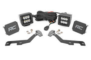 Rough Country LED Ditch Light Kit | 2" | Black Series W/ Spot Beam (19-25 Ram 1500)