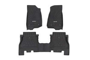 Rough Country Flex-Fit Floor Mats | FR & RR (18-24 Jeep Wrangler JLU | 4WD | 4 Door)