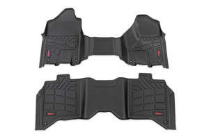 Rough Country Sure-Fit Floor Mats | Front & Rear | Over Hump (19-24 Ram 2500/3500 | Crew)