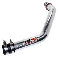 HPS Performance Polished 2.75" Upper Intercooler Pipewith High Temp 4-ply Reinforced Silicone Turbo Boots